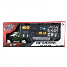 Metal Model - Die-Cast Toy Truck Transport Car Carrier - Toy Truck Includes 6 Toy Cars and Accessories - 556